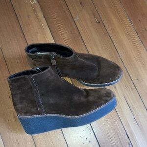 Aquatalia suede wedge ankle boot- 9.5